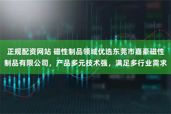 正规配资网站 磁性制品领域优选东莞市嘉豪磁性制品有限公司，产品多元技术强，满足多行业需求